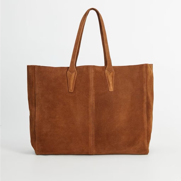 Mango Handbags - Mango Brown Suede Shopper Bag